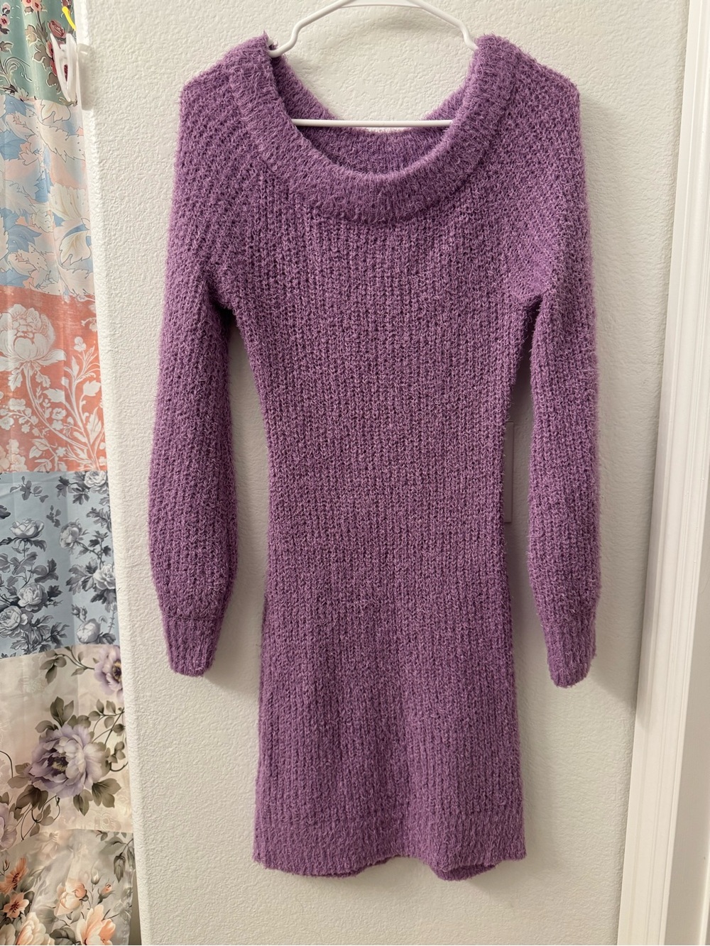 Almost Famous Lavender Purple Sweater Dress Large